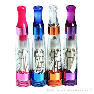 Electronic cigarette atomizers, CE4, clear, colorful, with crystal tip
